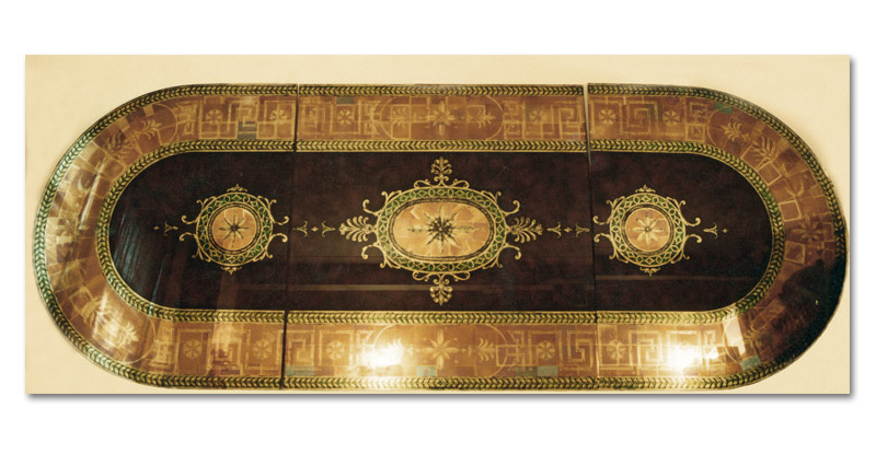 Verre Eglomisé Neoclassical Dining Table